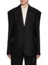 Main View - Click To Enlarge - GIA STUDIOS - Oversized Notch Lapel Wool Silk Blazer