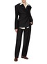 Figure View - Click To Enlarge - GIA STUDIOS - Oversized Notch Lapel Wool Silk Blazer