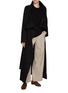 Figure View - Click To Enlarge - GIA STUDIOS - Shawl lapel Overlay Cotton Blend Coat