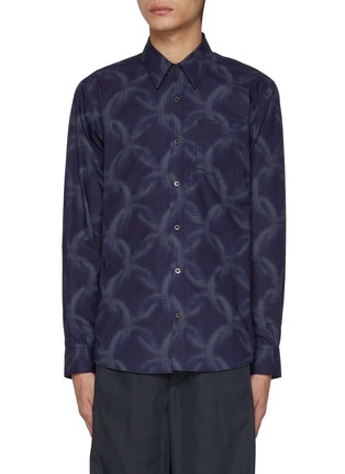 Main View - Click To Enlarge - DRIES VAN NOTEN - Ring Print Cotton Shirt