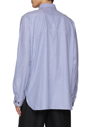 Back View - Click To Enlarge - DRIES VAN NOTEN - Pinstripe Cotton Shirt