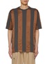 Main View - Click To Enlarge - DRIES VAN NOTEN - Crewneck Striped Cotton Cupro T-Shirt