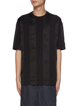 Main View - Click To Enlarge - DRIES VAN NOTEN - Crewneck Striped Cotton Cupro T-Shirt