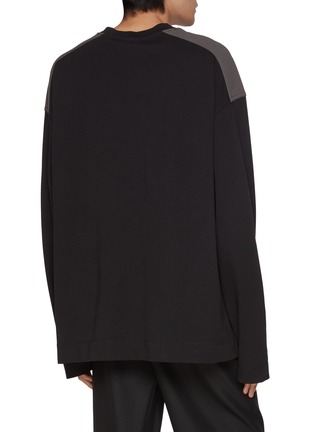 Back View - Click To Enlarge - DRIES VAN NOTEN - Contrast Rectangle Patchwork Cotton T-Shirt