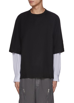 Main View - Click To Enlarge - DRIES VAN NOTEN - Wool Cotton Cashmere T-Shirt