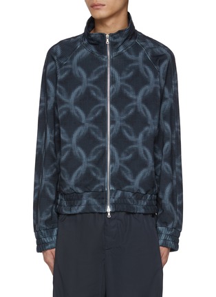 Main View - Click To Enlarge - DRIES VAN NOTEN - Ring Print Cotton Zip Up Jacket