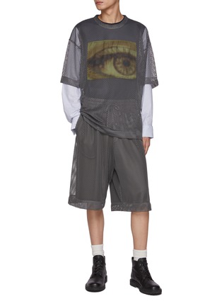 Figure View - Click To Enlarge - DRIES VAN NOTEN - Mesh Drawstring Shorts