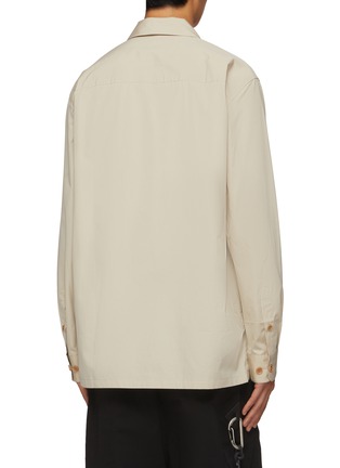 Back View - Click To Enlarge - DRIES VAN NOTEN - Lightweight Pocket Cotton Overshirt