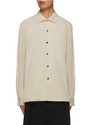 Main View - Click To Enlarge - DRIES VAN NOTEN - Lightweight Pocket Cotton Overshirt