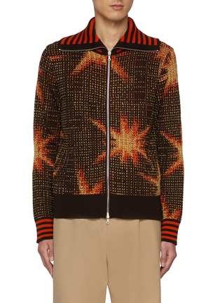 Main View - Click To Enlarge - DRIES VAN NOTEN - Contrast Collar Zip Up Jacket