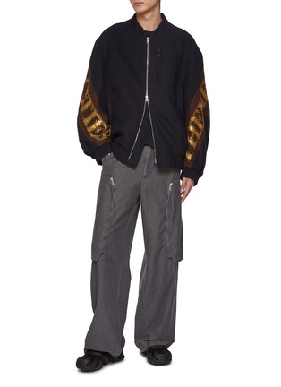 Figure View - Click To Enlarge - DRIES VAN NOTEN - Drawstring Waist Cotton Pants