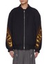 Main View - Click To Enlarge - DRIES VAN NOTEN - Embellished Sleeve Zip Up Jacket