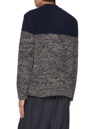 Back View - Click To Enlarge - DRIES VAN NOTEN - Two Tone Knit Sweater