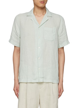 Main View - Click To Enlarge - FRESCOBOL CARIOCA - Camp Collar Relaxed Linen Shirt