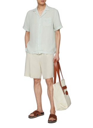 Figure View - Click To Enlarge - FRESCOBOL CARIOCA - Camp Collar Relaxed Linen Shirt