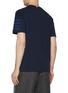 Back View - Click To Enlarge - THOM BROWNE  - 4 Bar Sleeve Cotton T-Shirt