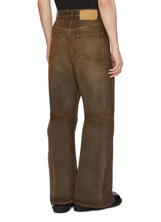 Back View - Click To Enlarge - MM6 MAISON MARGIELA - Raw Edge Dark Wash Jeans