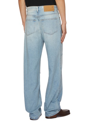 Back View - Click To Enlarge - MM6 MAISON MARGIELA - Slash Straight Leg Washed Jeans