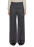 Main View - Click To Enlarge - BRUNELLO CUCINELLI - Half Elastic Waist Flannel Wool Trousers