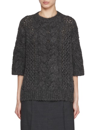 Main View - Click To Enlarge - BRUNELLO CUCINELLI - Cable Knit Sweater