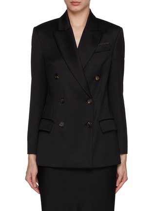 Main View - Click To Enlarge - BRUNELLO CUCINELLI - Monili Pocket Double Breasted Wool Blazer