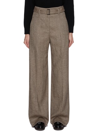 Main View - Click To Enlarge - BRUNELLO CUCINELLI - Belted Herringbone Trousers