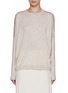 Main View - Click To Enlarge - BRUNELLO CUCINELLI - Monili Sleeve Piping Cashmere Silk Sweater