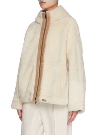 Detail View - Click To Enlarge - BRUNELLO CUCINELLI - Hooded Reversible Shearling Jacket