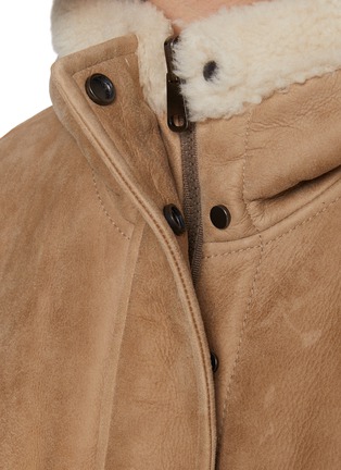  - BRUNELLO CUCINELLI - Hooded Reversible Shearling Jacket