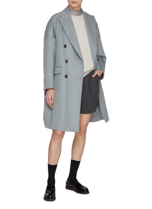 Figure View - Click To Enlarge - BRUNELLO CUCINELLI - Double Breasted Cashmere Coat