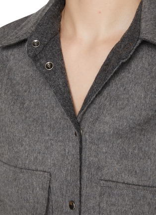  - BRUNELLO CUCINELLI - Cropped Virgin Wool Shirt