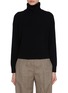 Main View - Click To Enlarge - BRUNELLO CUCINELLI - Cropped Wool Silk Turtleneck Sweater