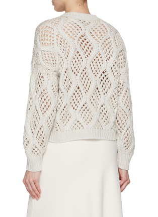 Back View - Click To Enlarge - BRUNELLO CUCINELLI - Net Sequin Cashmere Sweater