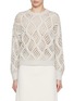 Main View - Click To Enlarge - BRUNELLO CUCINELLI - Net Sequin Cashmere Sweater