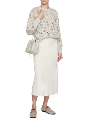 Figure View - Click To Enlarge - BRUNELLO CUCINELLI - Net Sequin Cashmere Sweater