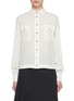 Main View - Click To Enlarge - BRUNELLO CUCINELLI - Monili Chest Pocket Silk Blouson Shirt