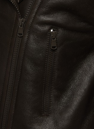  - BRUNELLO CUCINELLI - Cropped Shearling Aviator Jacket