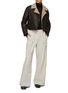 Figure View - Click To Enlarge - BRUNELLO CUCINELLI - Cropped Shearling Aviator Jacket