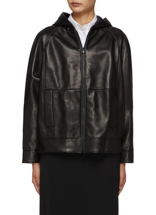 Main View - Click To Enlarge - BRUNELLO CUCINELLI - Hooded Leather Jacket