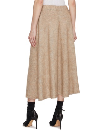 Back View - Click To Enlarge - BRUNELLO CUCINELLI - Mohair Virgin Wool Cashmere Wool Silk Blend Midi Skirt