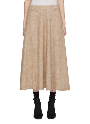 Main View - Click To Enlarge - BRUNELLO CUCINELLI - Mohair Virgin Wool Cashmere Wool Silk Blend Midi Skirt