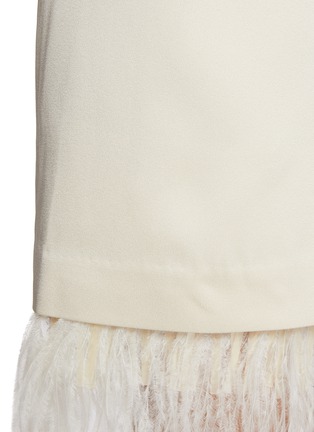  - BRUNELLO CUCINELLI - Feather Hem Cady Satin Shift Dress