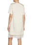 Back View - Click To Enlarge - BRUNELLO CUCINELLI - Feather Hem Cady Satin Shift Dress