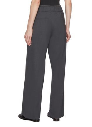 Back View - Click To Enlarge - BRUNELLO CUCINELLI - Monili Waistband Virgin Wool Blend Pants