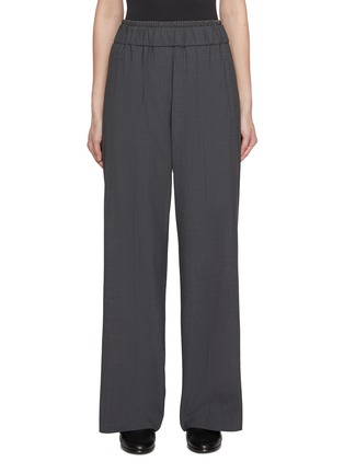 Main View - Click To Enlarge - BRUNELLO CUCINELLI - Monili Waistband Virgin Wool Blend Pants