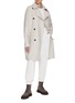 Figure View - Click To Enlarge - BRUNELLO CUCINELLI - Double Breasted Cashmere Cotton Coat