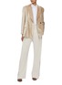 Figure View - Click To Enlarge - BRUNELLO CUCINELLI - Buckled Waist Strap Pleated Cotton Trousers