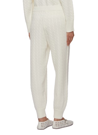 Back View - Click To Enlarge - BRUNELLO CUCINELLI - Cable Knit Cashmere Jogger Pants