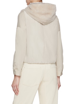 Back View - Click To Enlarge - BRUNELLO CUCINELLI - Reversible Cashmere Goat Fur Puffer Vest