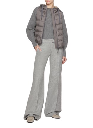 Figure View - Click To Enlarge - BRUNELLO CUCINELLI - Monili Zipper Feather Puffer Jacket